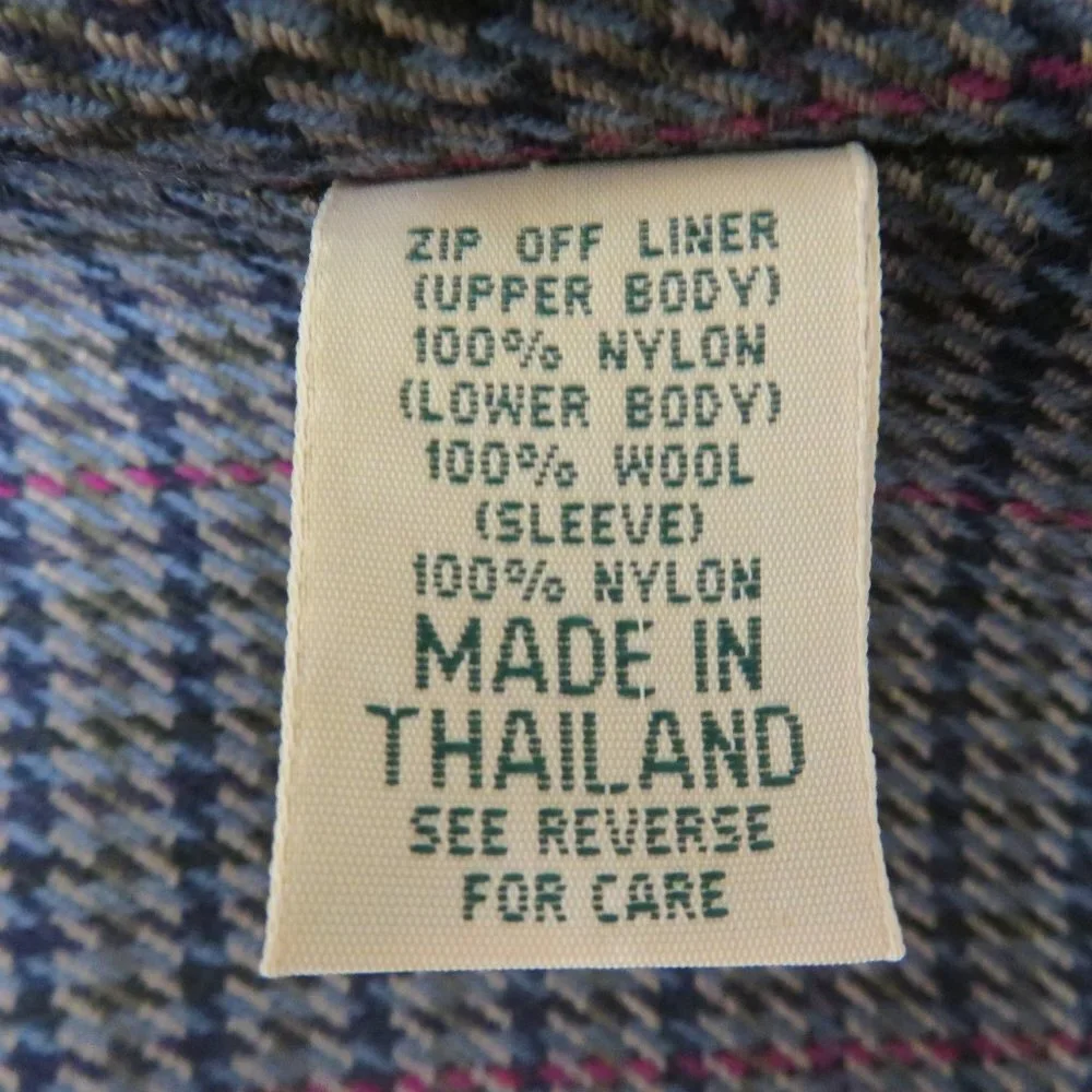 LL Bean 3 in 1 Jacket Womens XL Pink + Bucket Hat Long Trench Nylon Wool Rain‎